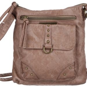 Embossed Studded Crossbody