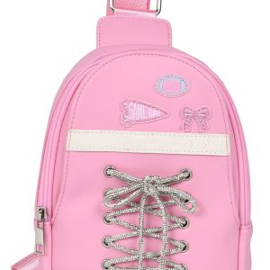 Faux Leather Football Sling Backpack