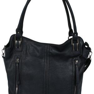 Faux Leather Satchel