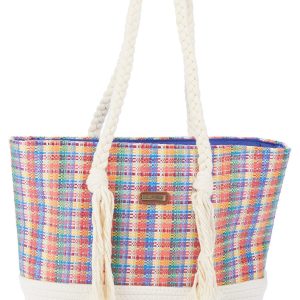 Plaid Shoulder Tote