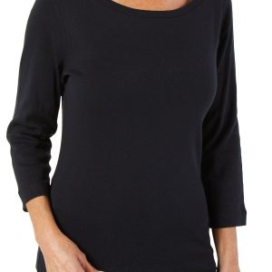 Women's Solid Boat Neck Top