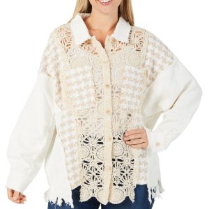 Women's Crochet Button Down Top