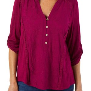 Women's Paisley Jacquard Top