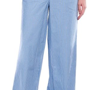 Women's Stripe Print Wide Leg Pants