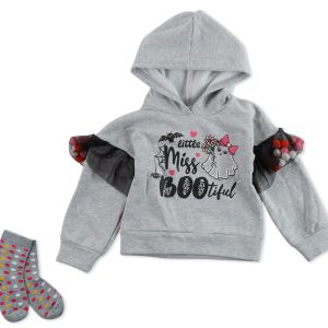Little Girls Halloween Sweatshirt