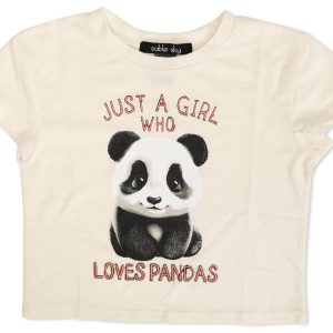 Little Girls Panda Graphic Tee