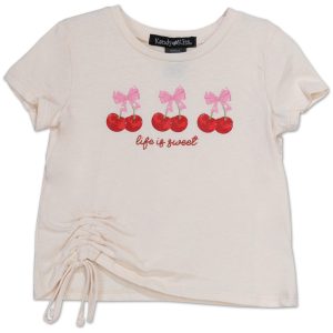 Little Girls Cherry Graphic Tee