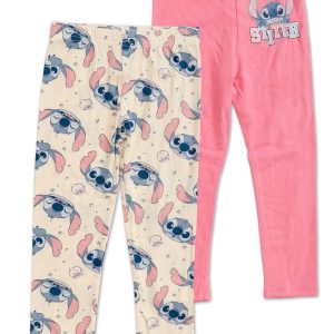 Little Girls 2 Pc Stitch Print Leggings