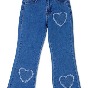 Little Girls Heart Denim Jeans