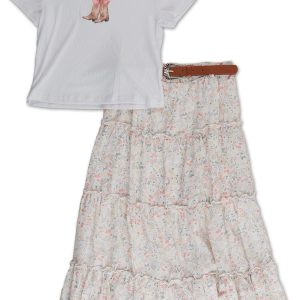 Girls 2 Pc Skirt Set