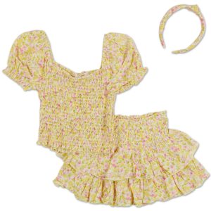Girls 3 Pc Skirt Set