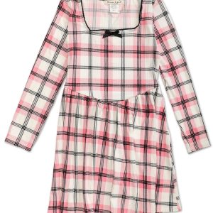 Girls Plaid Print Dress