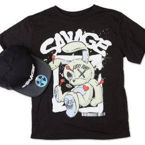 Boys 2 Pc Graphic Tee & Hat Set