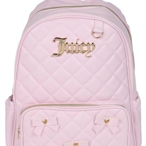 Solid Quilted Bow Backpack