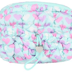 Girls Quilted Heart Print Crossbody