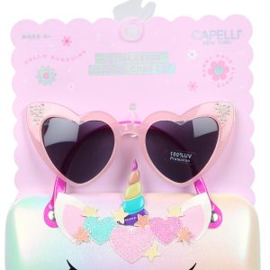 Girls 2 Pc Sunglasses & Hardcase Set