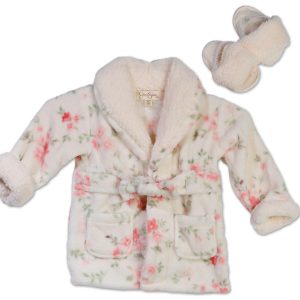 Baby Girls 2 Pk Robe & Slippers
