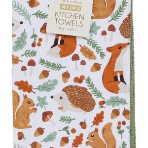 3 Pk Fall Harvest Kitchen Towels