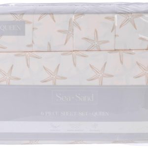 Queen Size 6 Pc Bed Sheet Set