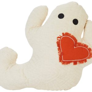 18 in Spooky Ghost With A Heart Throw Pillow
