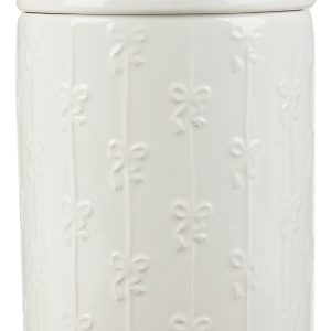 Bow Embossed Ceramic Canister