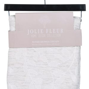 70x72 Floral Woven Shower Curtain