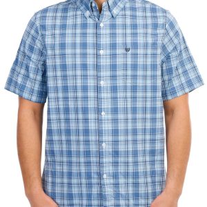 Men's Plaid Print Button Down Shirt