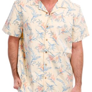 Men's Floral Print Button Down Shirt