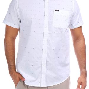 Men's Diamond Print Button Down Shirt