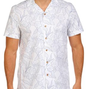 Men's Floral Print Button Down Shirt