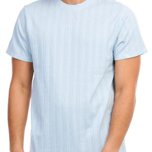 Men's Solid Textured Grid Top