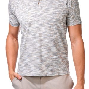 Men's Solid Space Dye Polo Shirt