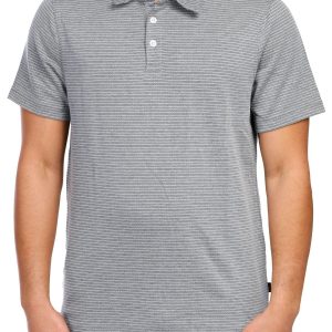 Men's Stripe Print Polo Shirt