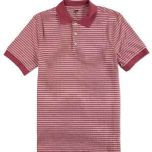 Men's Stripe Print Polo Shirt