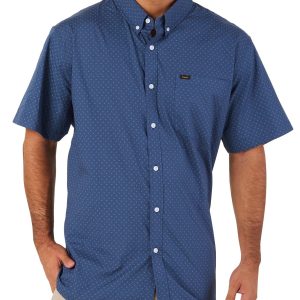Big Men's Spot Print Button Down Shirt
