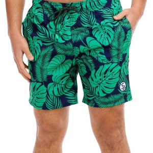 Men's Palm Leaf Print Swim Shorts