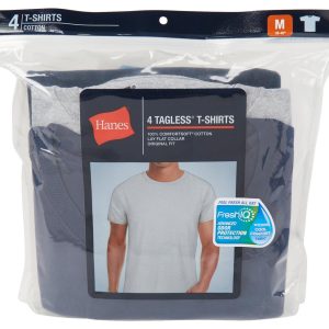 Men's 4 Pk Crew Neck Tees