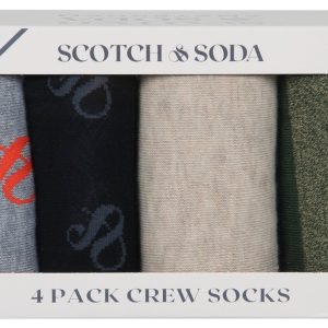 4 Pack Crew Socks