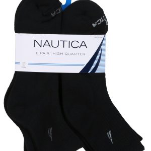 Men's 8 Pair High Quarter Crew Socks