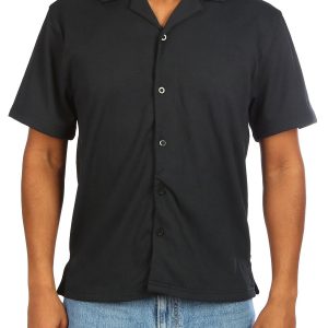 Men's Solid Button Down Short Sleeve Shirt