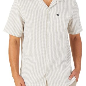 Men's Stripe Print Button Down Shirt