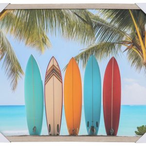 24x18 Colorful Surfboards Wall Art