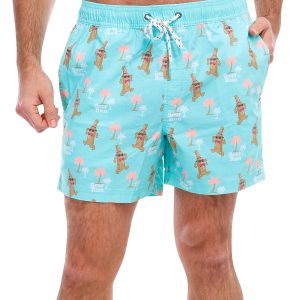Men's Beer Print Volley Shorts