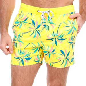 Men's Palm Tree Print Swim Shorts