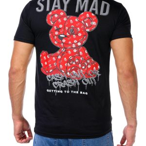 Men's Stay Mad Cash Bear Graphic Tee
