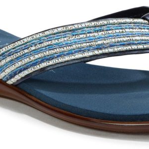 Women's Beaded Stripe Slides