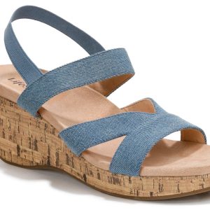 Women's Solid Cork Wedge Sandals