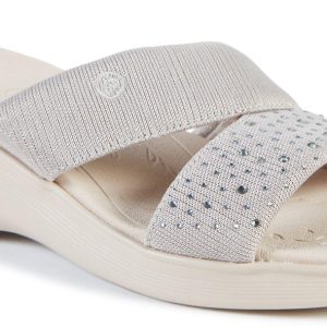 Women's Jeweled Knit Wedge Sandals