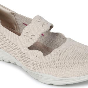 Women's Solid Knit Perforated Slip Ons