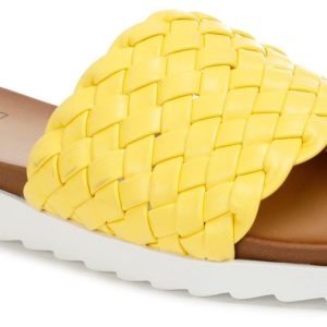 Womens Woven Flat Slides